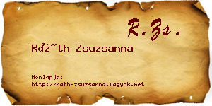 Ráth Zsuzsanna névjegykártya