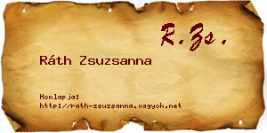 Ráth Zsuzsanna névjegykártya